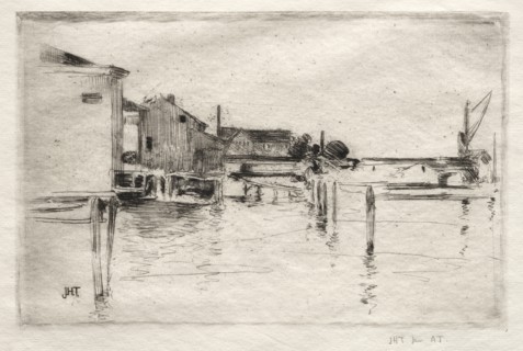 The Dock, Bridgeport, Connecticut. Creator: John Henry Twachtman (American, 1853-1902).