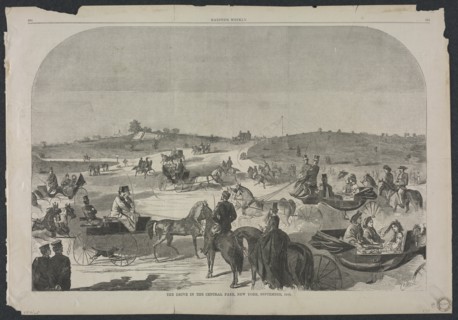 The Drive in Central Park, New York, September, 1860, 1860. Creator: Winslow Homer (American, 1836-1910).