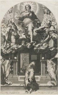 The Ecstasy of St. Francis. Creator: Francesco Villamena (Italian, 1566-1624).