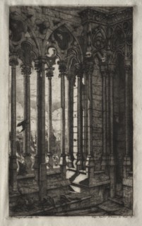 The Etchings of Paris: The Gallery of Notre Dame, 1853. Creator: Charles Meryon (French, 1821-1868).