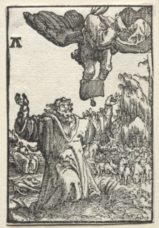 The Fall and Redemption of Man: The Message of the Angel to Joachim, c. 1515. Creator: Albrecht Altdorfer (German, c. 1480-1538).