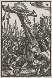 The Fall and Redemption of Man: The Raising of the Cross, c. 1515. Creator: Albrecht Altdorfer (German, c. 1480-1538).