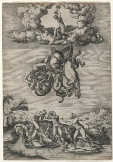 The Fall of Phaeton, c. 1545. Creator: Nicolas Beatrizet (French, 1515-after 1565).
