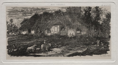 The Farm-Yard, 1861. Creator: Rodolphe Bresdin (French, 1822-1885); Auguste Delâtre.
