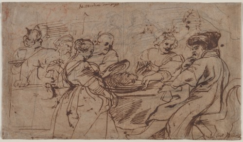 The Feast of Herod (recto) Tomyris with the Head of Cyrus (verso), c. 1637-1638. Creator: Peter Paul Rubens (Flemish, 1577-1640).