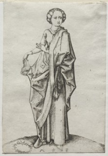 The Fourth of the Foolish Virgins. Creator: Martin Schongauer (German, c.1450-1491).