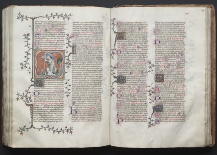 The Gotha Missal: Fol. 124v, The Archangel Michael, c. 1375. Creator: Master of the Boqueteaux (French); Workshop, and.