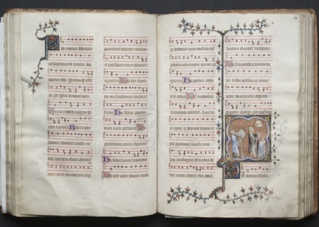 The Gotha Missal: Fol. 60v, Text, c. 1375. Creator: Master of the Boqueteaux (French); Workshop, and.
