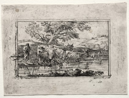 The Herd at the Watering Place, 1635. Creator: Claude Lorrain (French, 1604-1682).