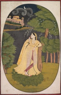 The Heroine Who Waits Anxiously for Her Absent Lover (Utka Nayika), c. 1800. Creator: Unknown.