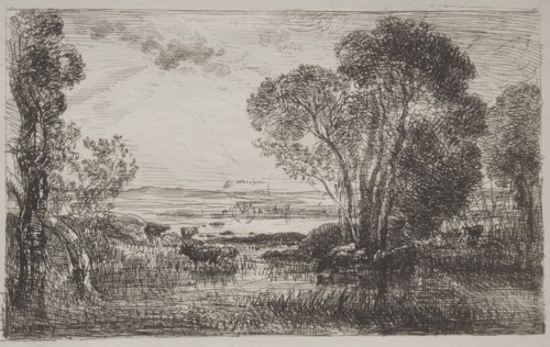 The Hydraulic Machine, original impression 1862, printed in 1921. Creator: Charles François Daubigny (French, 1817-1878).