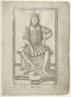 The King (from the Tarocchi, series E: Conditions of Man, #8), before 1467. Creator: Master of the E-Series Tarocchi (Italian, 15th century).