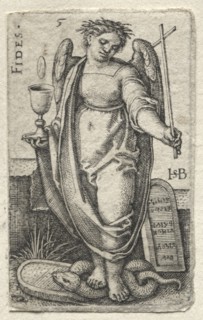 The Knowledge of God and the Seven Cardinal Virtues: Fidelity - Fides. Creator: Hans Sebald Beham (German, 1500-1550).