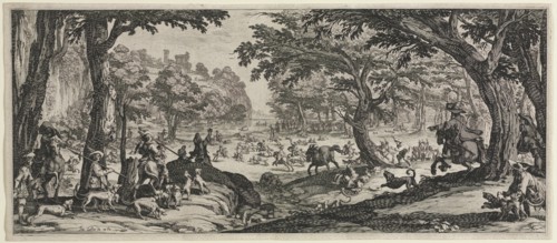 The Large Hunt, 1619. Creator: Jacques Callot (French, 1592-1635).
