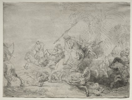 The Large Lion Hunt, 1641. Creator: Rembrandt van Rijn (Dutch, 1606-1669).