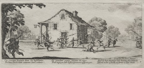 The Large Miseries of War: Marauding, 1633. Creator: Jacques Callot (French, 1592-1635).