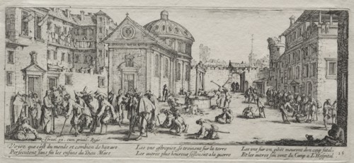 The Large Miseries of War: The Hospital, 1633. Creator: Jacques Callot (French, 1592-1635).