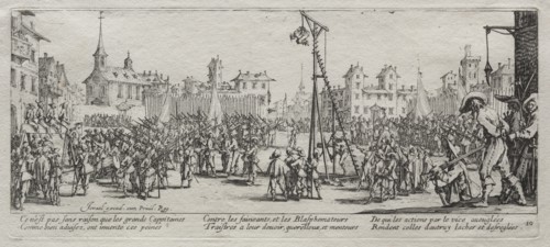The Large Miseries of War: The Strappado, 1633. Creator: Jacques Callot (French, 1592-1635).