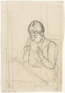 The Letter (recto), 1890-1891. Creator: Mary Cassatt (American, 1844-1926).