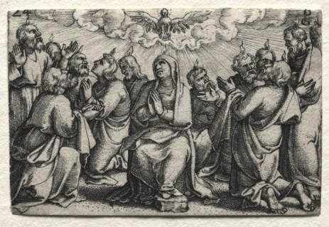 The Life of Jesus Christ: The Descent of the Holy Ghost, c. 1534-35. Creator: Georg Pencz (German, c. 1500-1550).