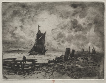 The Little Marine: Souvenir of Medway, 1878. Creator: Félix Hilaire Buhot (French, 1847-1898).