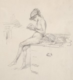 The Little Nude Model Reading, 1890. Creator: James McNeill Whistler (American, 1834-1903).
