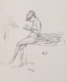 The Little Nude Model Reading, 1890. Creator: James McNeill Whistler (American, 1834-1903).