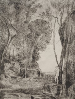 The Little Shepherd, original impression 1855, printed in 1921. Creator: Jean Baptiste Camille Corot (French, 1796-1875).