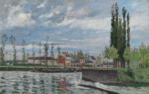 The Lock at Pontoise, 1872. Creator: Camille Pissarro (French, 1830-1903).