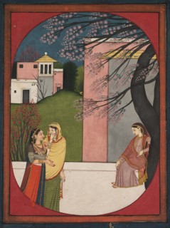 The Lovelorn Heroine, from a Sat Sai of Bihari, 1780-90. Creator: Unknown.