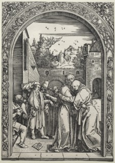 The Meeting of Joachim and Anna at the Golden Gate,  1504. Creator: Albrecht Dürer (German, 1471-1528).
