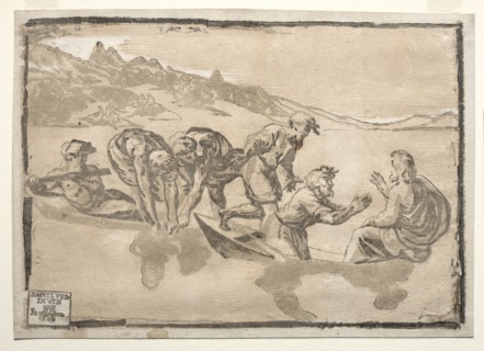 The Miraculous Draught of Fishes. Creator: Ugo da Carpi (Italian, c. 1479-c. 1532).