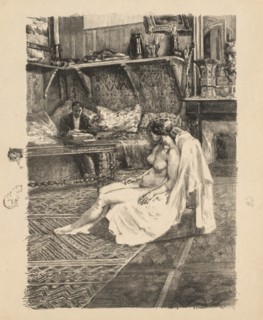 The Model Session (La Séance de modèle), c. 1895. Creator: Alexandre Lunois (French, 1863-1916).