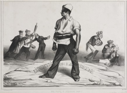 The Monthly Association (plate 20): Do not meddle with it!, 1834. Creator: Honoré Daumier (French, 1808-1879); Aubert.