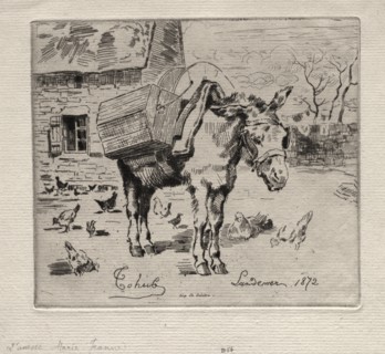 The Mule, Marie-Jeanne, 1872. Creator: Félix Hilaire Buhot (French, 1847-1898); Ch. Delâtre.