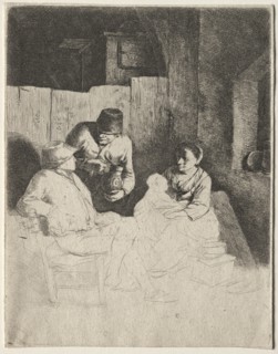 The Mother Seated in an Inn, mid 1600s. Creator: Cornelis Pietersz Bega (Dutch, 1631/32-1664).