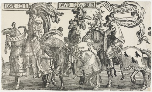 The Nine Heroes: Joshua, David, Judas Maccabees, 1515-1517. Creator: Lucas van Leyden (Dutch, 1494-1533).