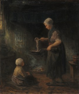 The Pancakes, c. 1875. Creator: Jozef Israëls (Dutch, 1824-1911).