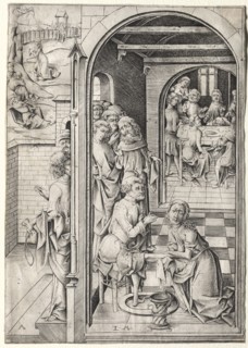 The Passion: Christ Washing the Feet of His Disciples. Creator: Israhel van Meckenem (German, c. 1440-1503).