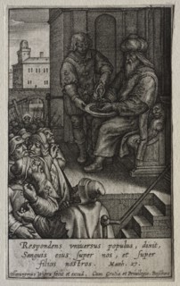 The Passion: Pilate Washing his Hands. Creator: Hieronymus Wierix (Flemish, 1553-1619).