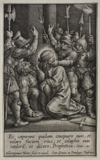 The Passion: The Mocking of Christ. Creator: Hieronymus Wierix (Flemish, 1553-1619).