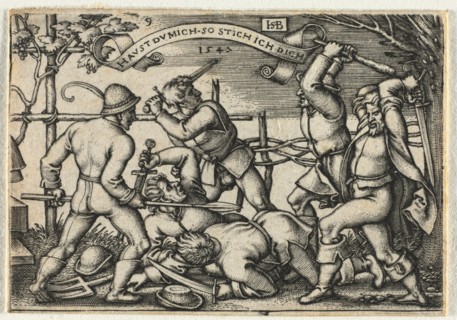 The Peasant Wedding or the Twelve Months: No. 9, 1547. Creator: Hans Sebald Beham (German, 1500-1550).