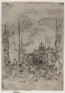 The Piazzetta, 1880. Creator: James McNeill Whistler (American, 1834-1903).