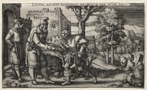 The Prodigal Son: Departure of the Prodigal Son. Creator: Hans Sebald Beham (German, 1500-1550).