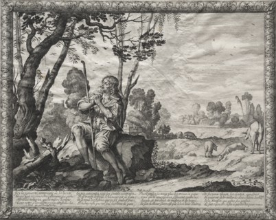 The Prodigal Son: The Prodigal Tending the Pigs. Creator: Abraham Bosse (French, 1602-1676).