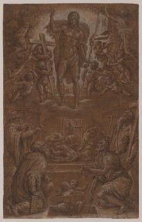 The Risen Christ Adored by Saints and Angels, 1566-1568. Creator: Giorgio Vasari (Italian, 1511-1574).