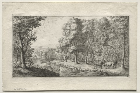 The Road at the Border of the Woods. Creator: Albert Flamen (Flemish, c. 1620-1669).