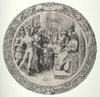 The Round Passion: Christ before the High Priest, 1509. Creator: Lucas van Leyden (Dutch, 1494-1533).