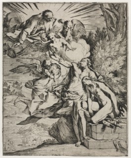 The Sacrifice of Abraham, ca. 1645-50. Creator: Pietro Testa (Italian, 1612-1650).