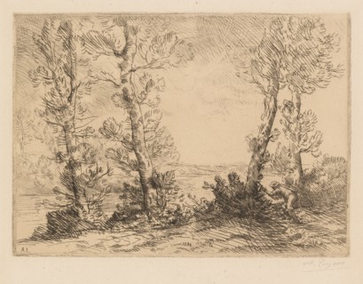 The Salmon Fisherman (Le Pêcheur du Saumon), c. 1880. Creator: Alphonse Legros (French, 1837-1911).